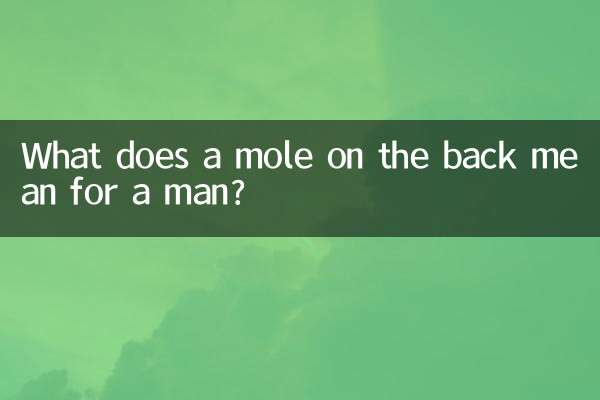 What does a mole on the back mean for a man?