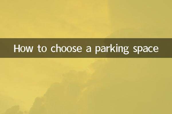 Como escolher uma vaga de estacionamento