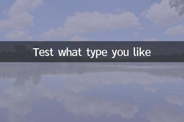 당신이 어떤 유형을 좋아하는지 테스트해보세요