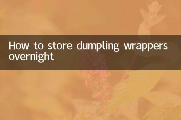 餃子の皮を一晩保存する方法
