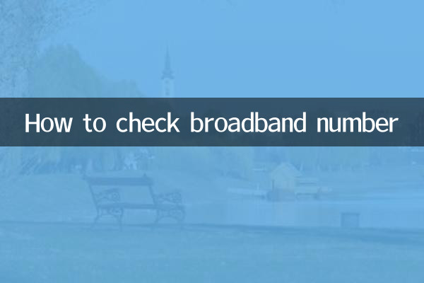 ブロードバンド番号の確認方法
