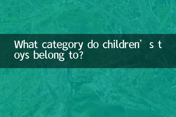 К какой категории относятся детские игрушки?