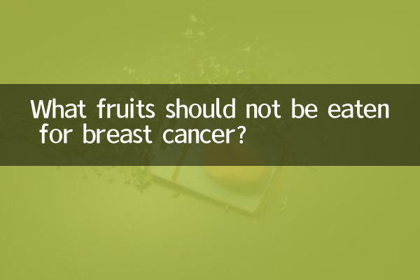 乳腺癌不能吃什麼水果