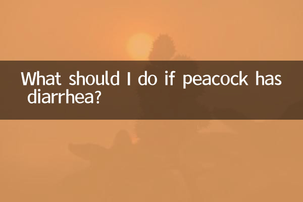 अगर मोर को दस्त हो जाए तो मुझे क्या करना चाहिए?