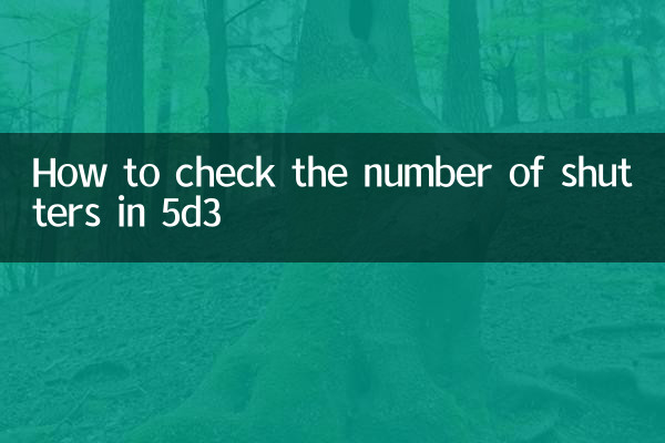How to check the number of shutters in 5d3