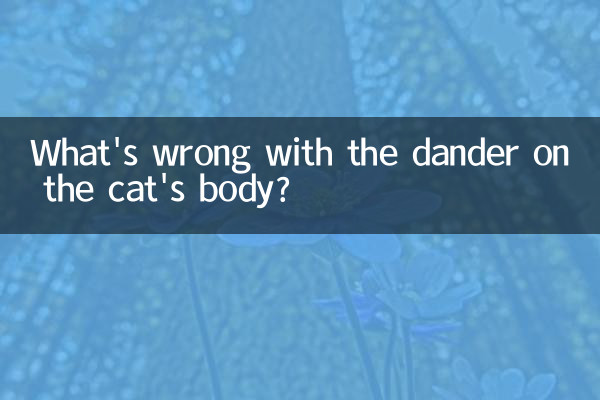 What's wrong with the dander on the cat's body?
