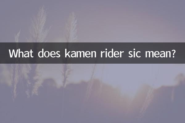 What does kamen rider sic mean?