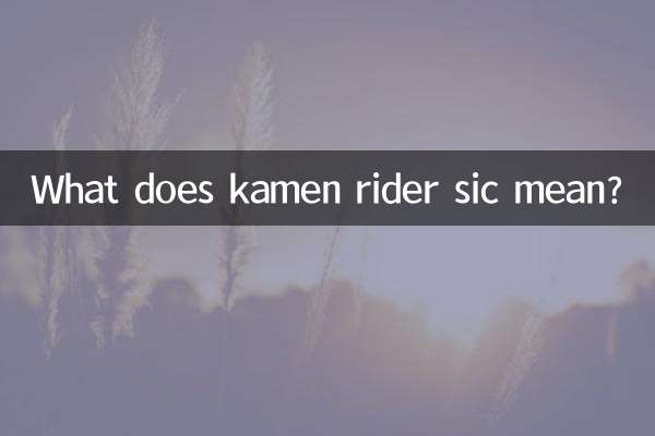 What does kamen rider sic mean?