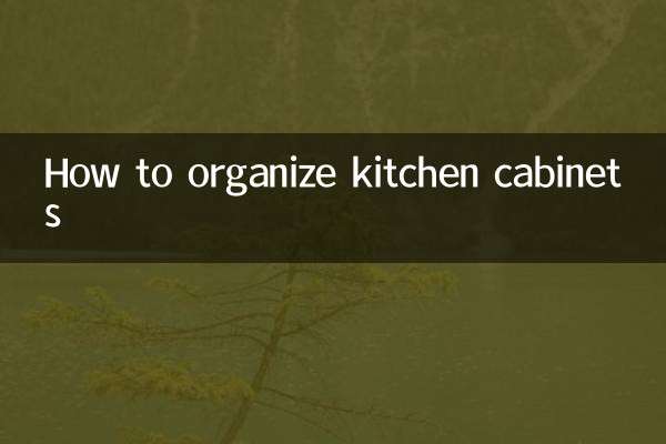 How to organize kitchen cabinets