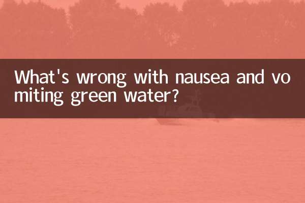Was ist mit Übelkeit und Erbrechen von grünem Wasser los?