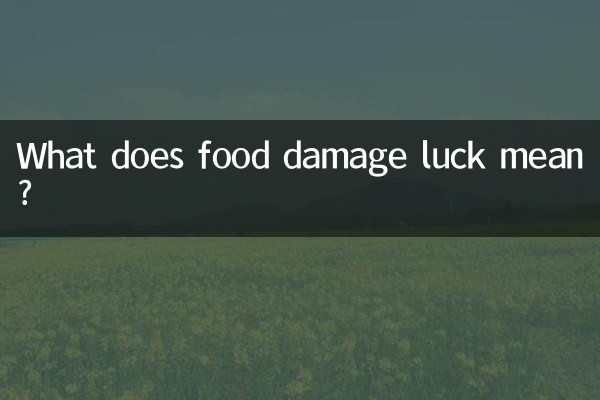 O que significa sorte com danos alimentares?