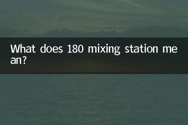 ¿Qué significa estación de mezcla 180?