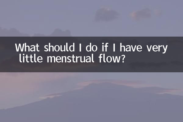 ¿Qué debo hacer si tengo muy poco flujo menstrual?