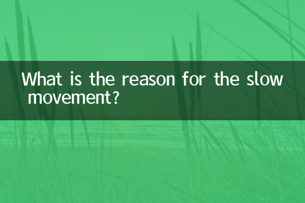 움직임이 느린 이유는 무엇입니까?