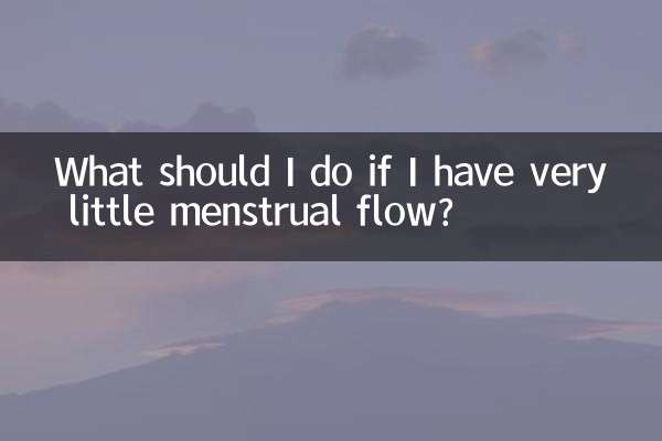 来月经量很少怎么办