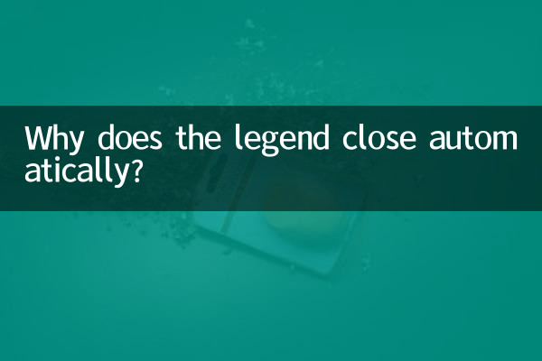 Pourquoi la légende se ferme-t-elle automatiquement ?