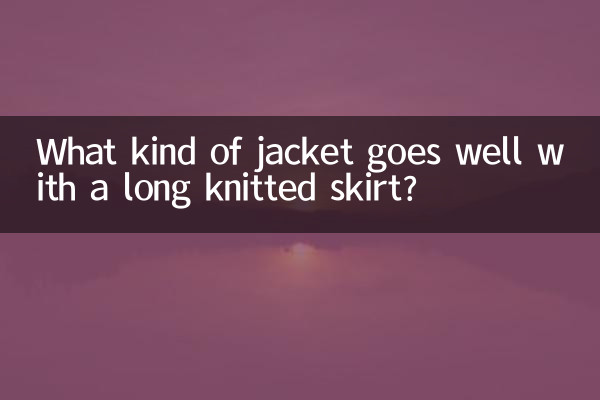 Que tipo de jaqueta combina bem com uma saia longa de tricô?