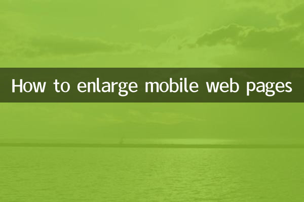 手机网页怎么放大