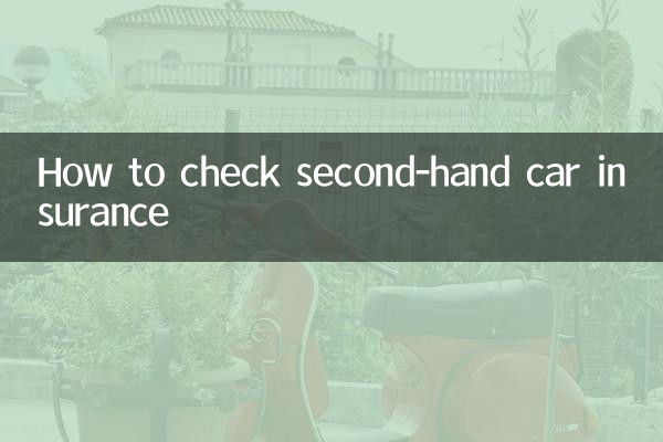 How to check second-hand car insurance