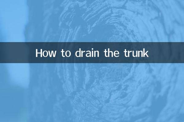 Como drenar o tronco