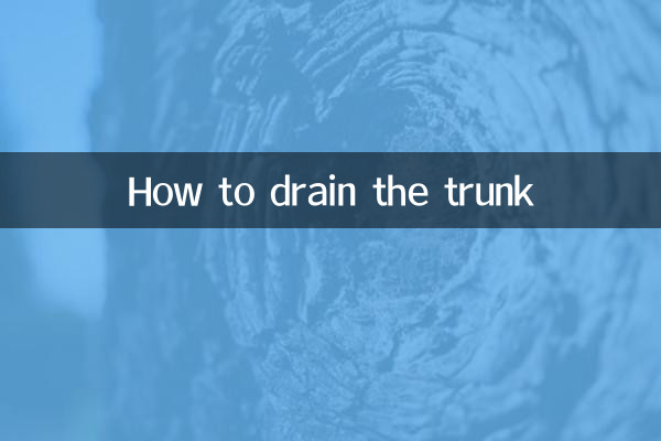 Como drenar o tronco
