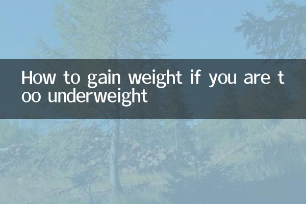 너무 저체중인 경우 체중을 늘리는 방법
