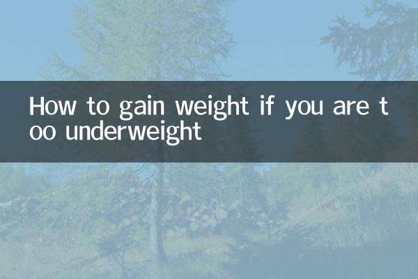 너무 저체중인 경우 체중을 늘리는 방법