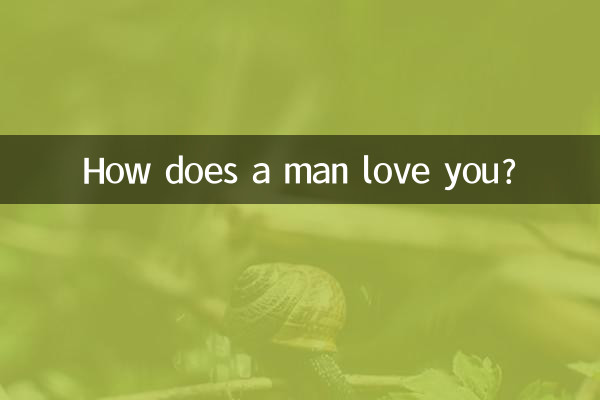 男性はどのようにあなたを愛しますか?