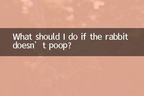 ¿Qué debo hacer si el conejo no hace caca?