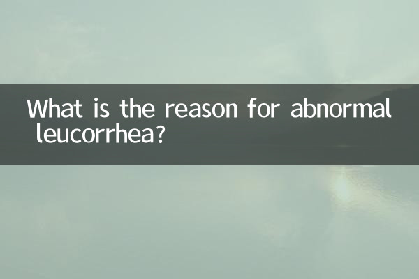 白帶異常是什麼我原因