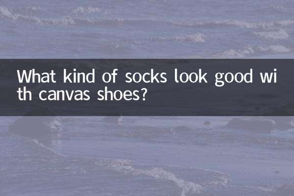 キャンバスシューズにはどんな靴下が似合うのでしょうか？