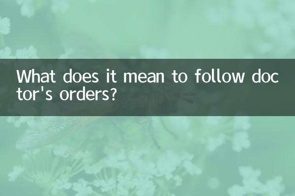 Cosa significa seguire le prescrizioni del medico?