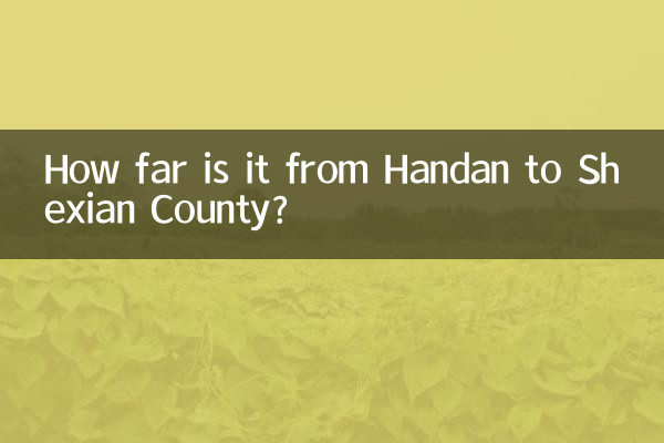 Wie weit ist es von Handan nach Shexian County?