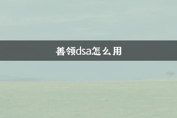 शैनलिंग डीएसए का उपयोग कैसे करें