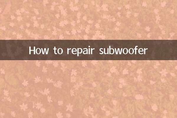 Cómo reparar un subwoofer