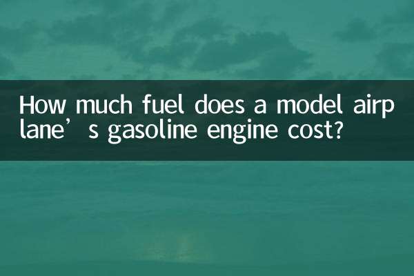 ¿Cuánto combustible cuesta el motor de gasolina de un modelo de avión?