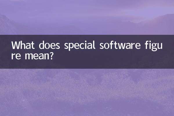 What does special software figure mean?