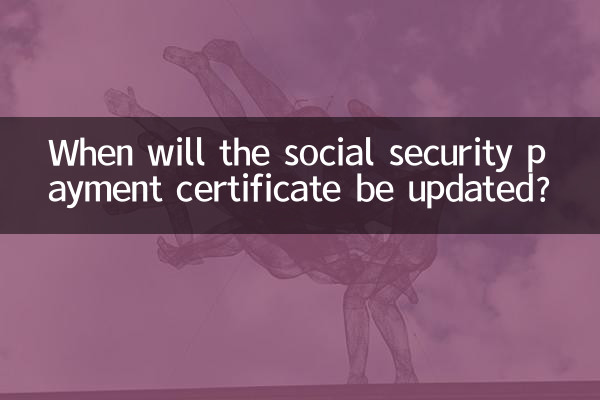 When will the social security payment certificate be updated?
