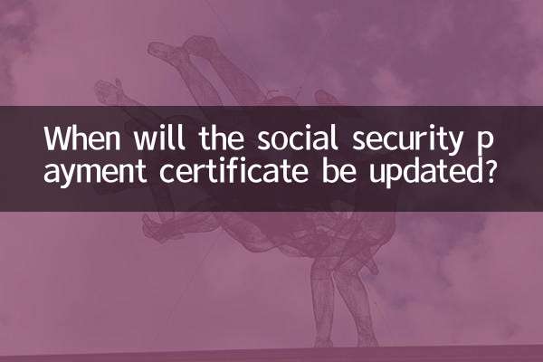 When will the social security payment certificate be updated?