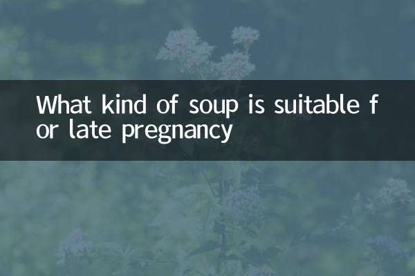What kind of soup is suitable for late pregnancy