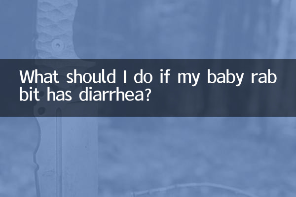 What should I do if my baby rabbit has diarrhea?