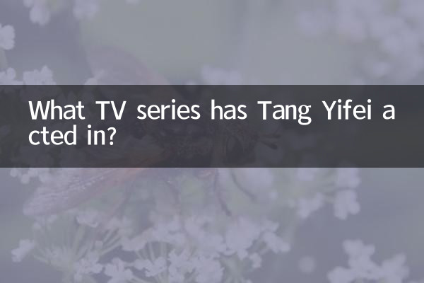 ¿En qué serie de televisión ha actuado Tang Yifei?