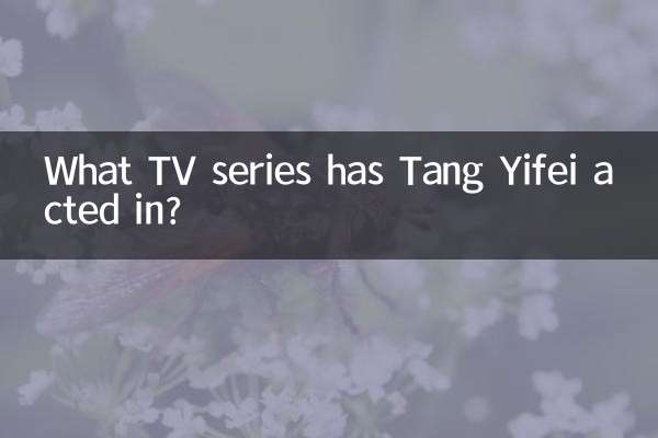 Em que série de TV Tang Yifei atuou?