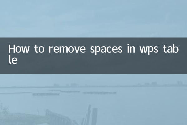 WPSテーブルのスペースを削除する方法
