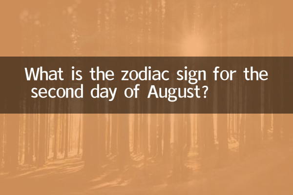 Qual é o signo do zodíaco para o segundo dia de agosto?