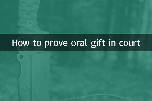 法廷で口頭贈与を証明する方法