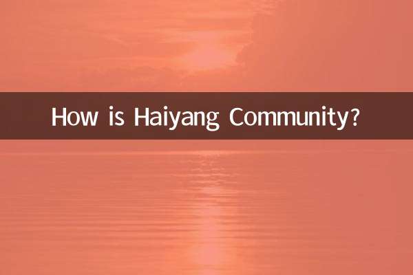 How is Haiyang Community?