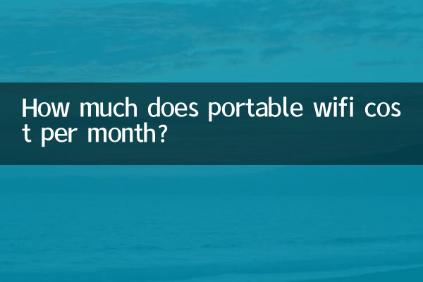 How much does portable wifi cost per month?