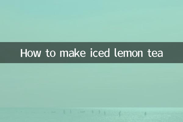 How to make iced lemon tea