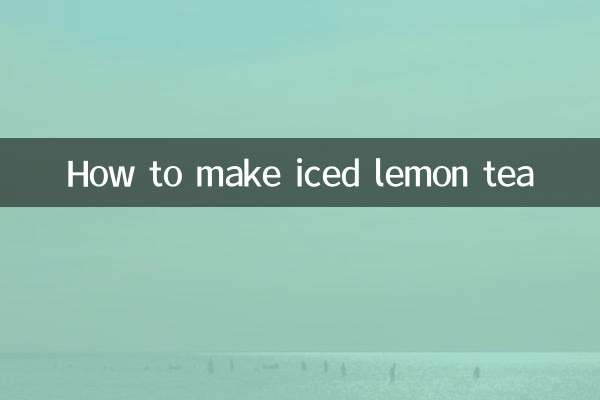 How to make iced lemon tea